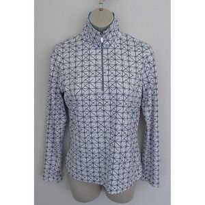 Tail Top Womens XS White Pullover 1/4 Zip Long Sleeve Golf Activewear Stretch